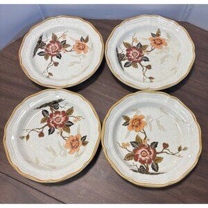 Mikasa Garden Club Imperial Garden Stoneware Salad Plates Set Of 4 Floral Design